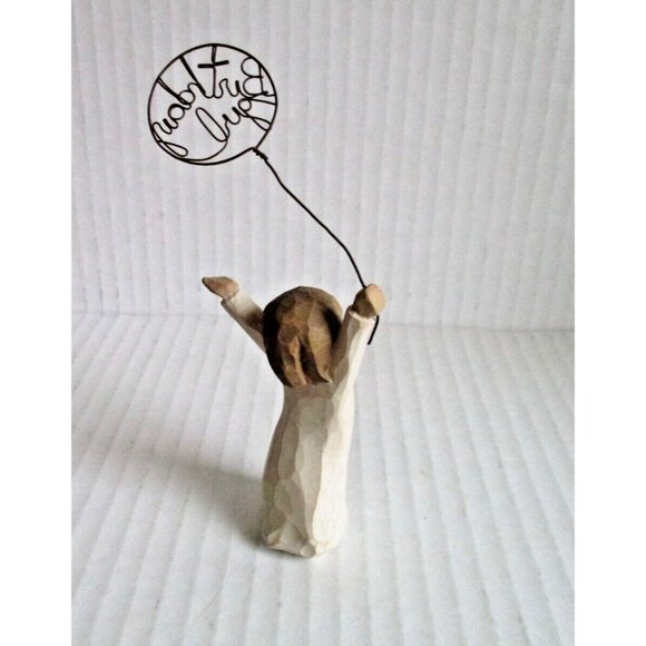 *Willow Tree 'Birthday Girl' Figurine Beige Tan Statue Sculpture - Picture 4 of 7